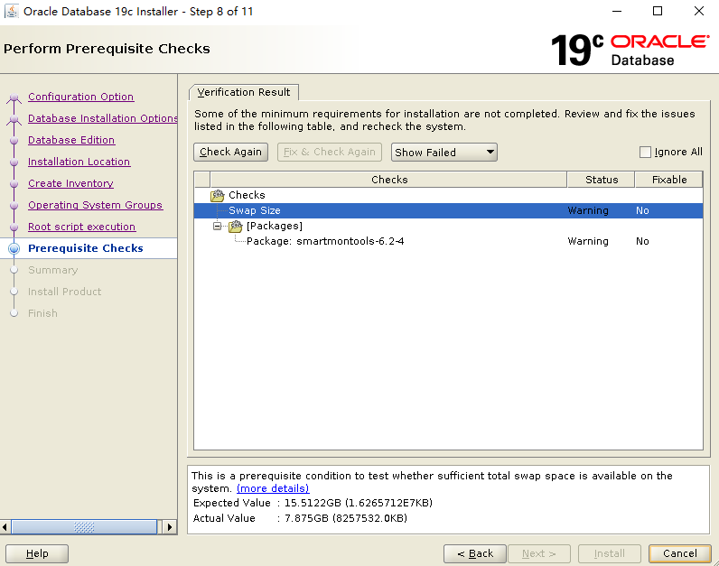 CentOS7.9单机安装Oracle Database 19c数据库