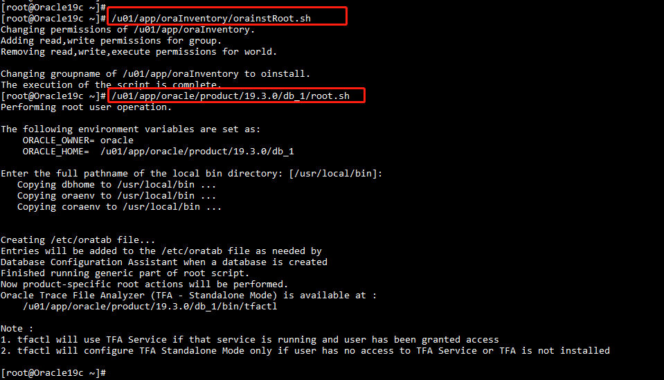 CentOS7.9单机安装Oracle Database 19c数据库
