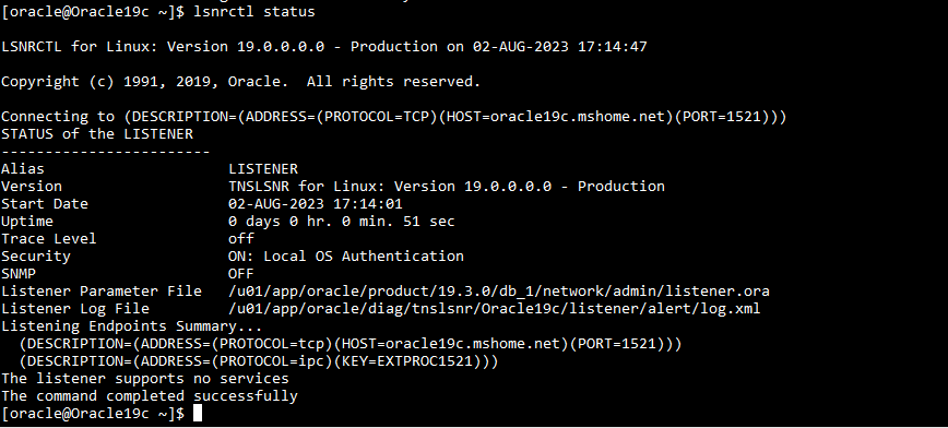 CentOS7.9单机安装Oracle Database 19c数据库