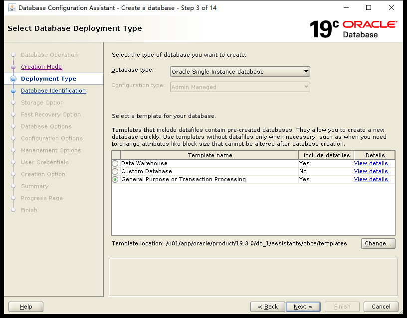 CentOS7.9单机安装Oracle Database 19c数据库