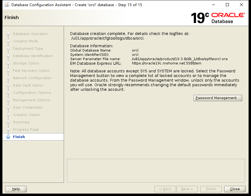 CentOS7.9单机安装Oracle Database 19c数据库