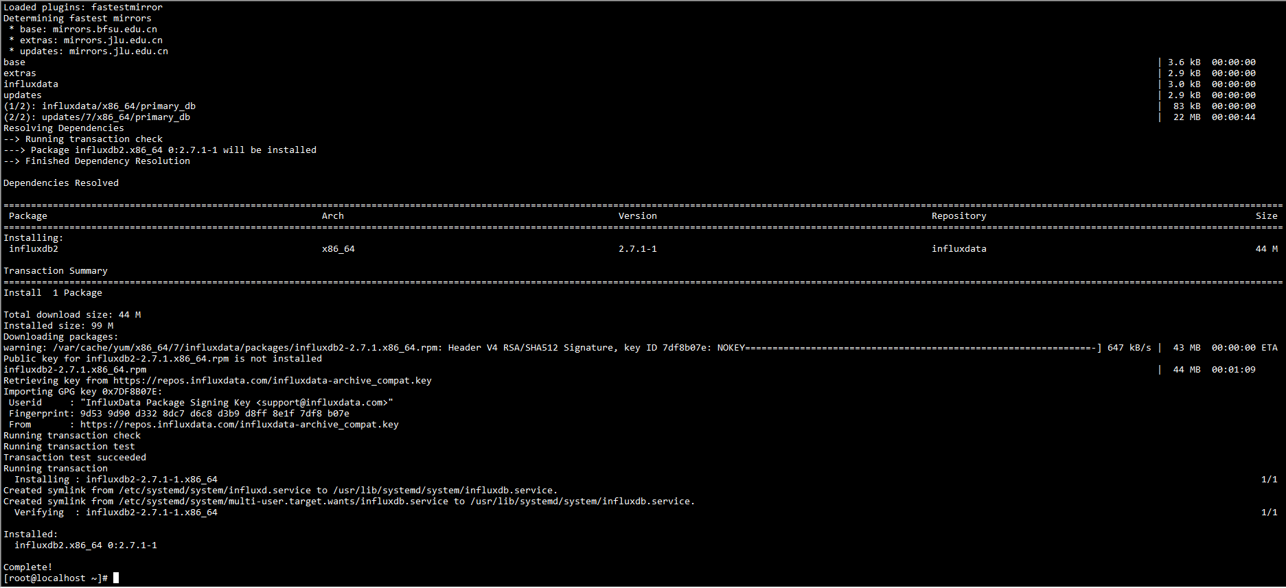 CentOS安装InfluxDB开源版v2.7.1