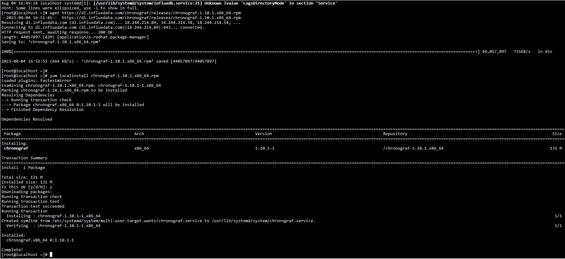 CentOS安装InfluxDB开源版v2.7.1